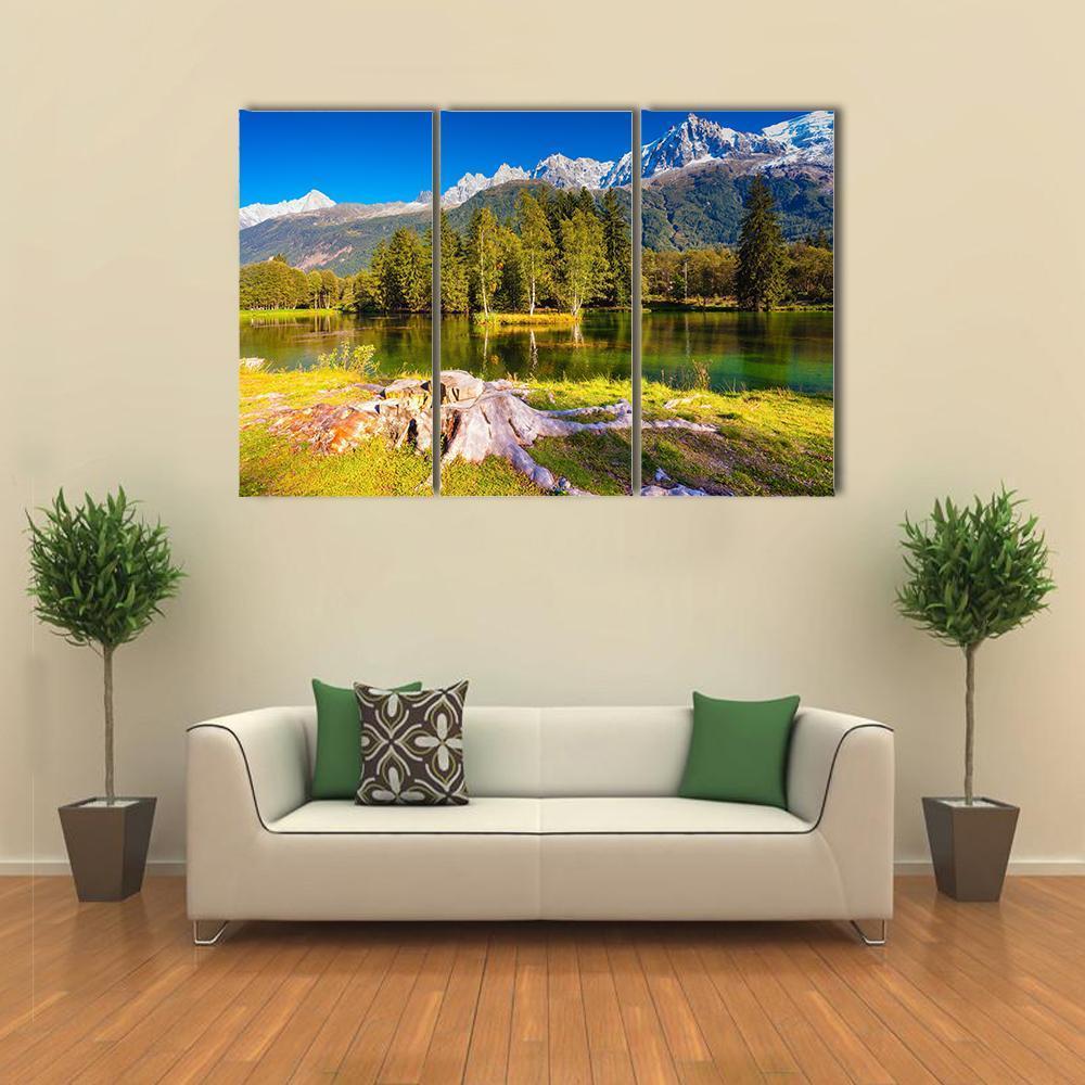 The Mountain Resort Of Chamonix Canvas Wall Art-3 Horizontal-Gallery Wrap-37" x 24"-Tiaracle