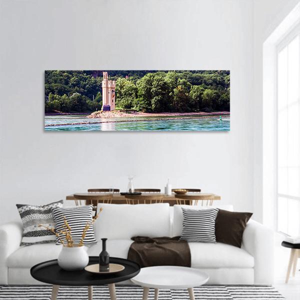 Mouse Tower Germany Panoramic Canvas Wall Art-3 Piece-25" x 08"-Tiaracle