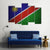 Flag Of Namibia Canvas Wall Art-1 Piece-Gallery Wrap-48" x 32"-Tiaracle