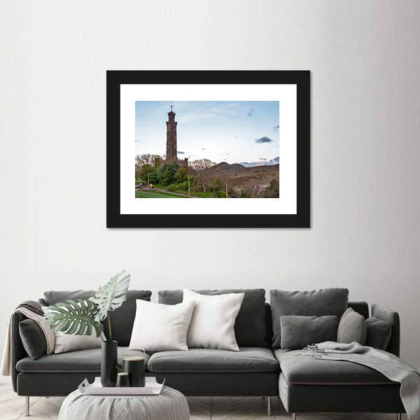 The Nelson Monument Mile Canvas Wall Art-1 Piece-Framed Print-20" x 16"-Tiaracle