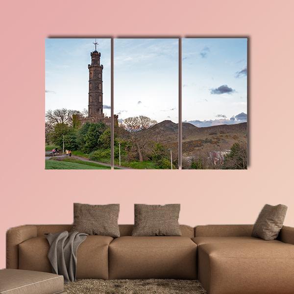 The Nelson Monument Mile Canvas Wall Art-3 Horizontal-Gallery Wrap-25" x 16"-Tiaracle