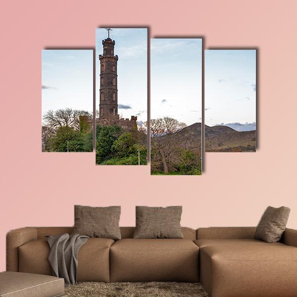The Nelson Monument Mile Canvas Wall Art-4 Pop-Gallery Wrap-50" x 32"-Tiaracle