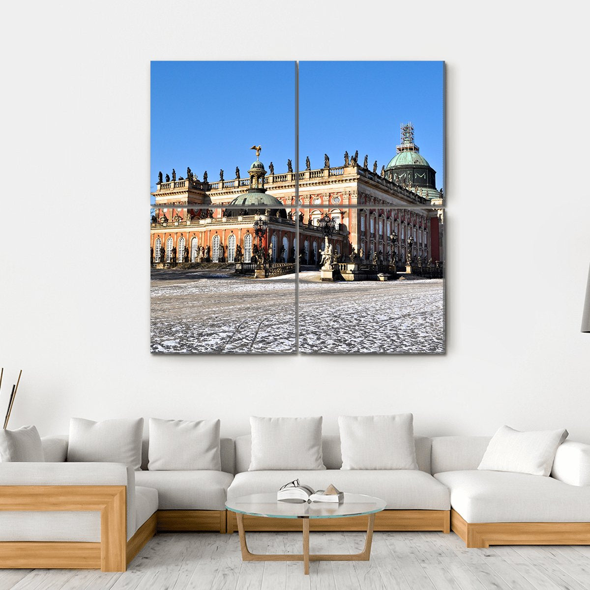 The Neues Palais Canvas Wall Art-4 Square-Gallery Wrap-17" x 17"-Tiaracle