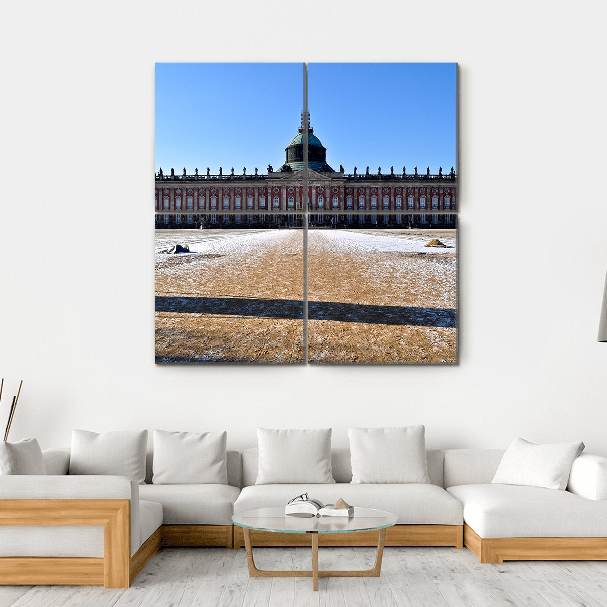 The Neues Palais Germany Canvas Wall Art-4 Square-Gallery Wrap-17" x 17"-Tiaracle