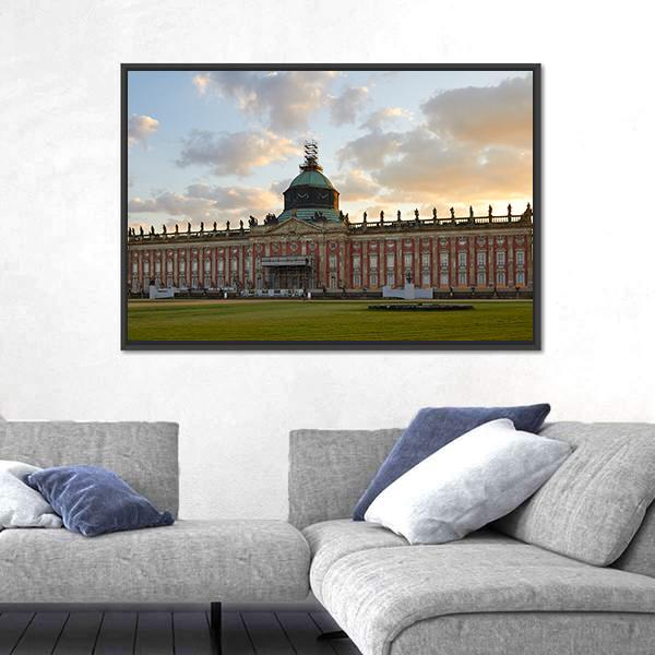 The Neues Palais In Germany Canvas Wall Art-1 Piece-Floating Frame-36" x 24"-Tiaracle
