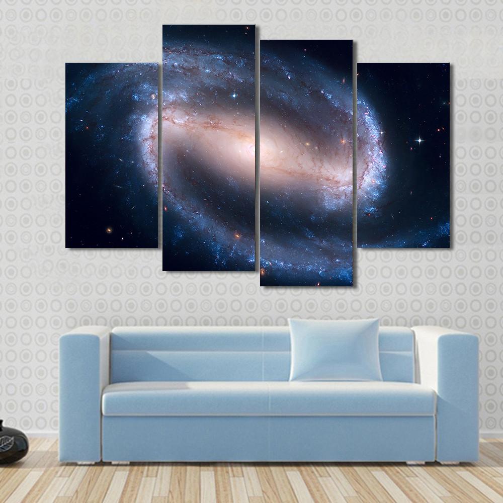 NGC 1300 Spiral Galaxy Canvas Wall Art-4 Pop-Gallery Wrap-50" x 32"-Tiaracle