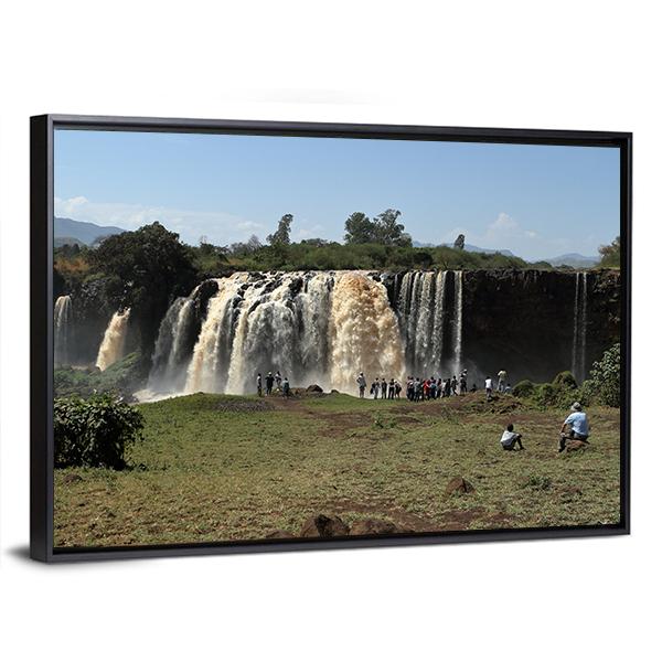 The Nile Waterfall Ethiopia Canvas Wall Art-3 Horizontal-Gallery Wrap-25" x 16"-Tiaracle