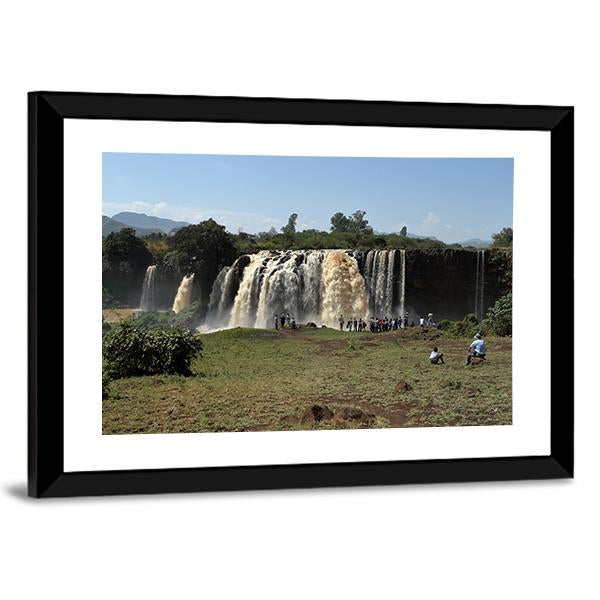 The Nile Waterfall Ethiopia Canvas Wall Art-5 Horizontal-Gallery Wrap-22&quot; x 12&quot;-Tiaracle