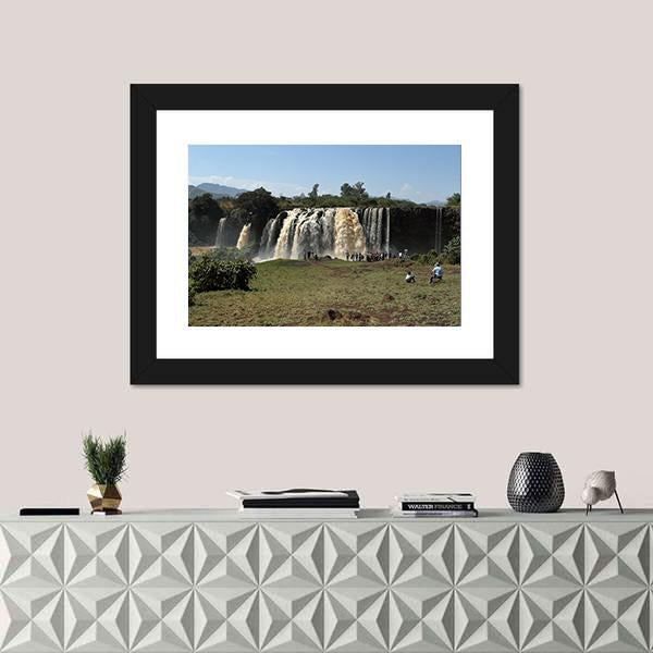 The Nile Waterfall Ethiopia Canvas Wall Art-5 Horizontal-Gallery Wrap-22&quot; x 12&quot;-Tiaracle