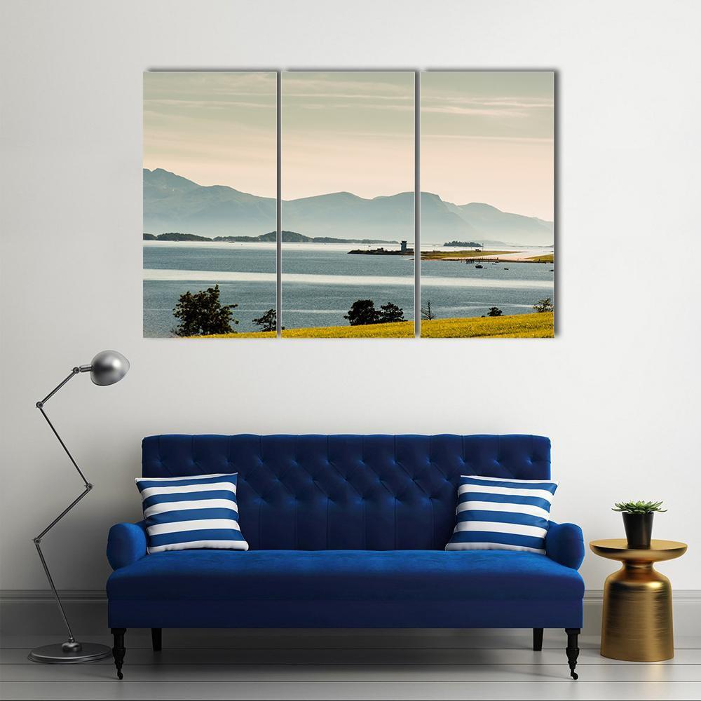 Norway Landscape At Summer Canvas Wall Art-3 Horizontal-Gallery Wrap-37" x 24"-Tiaracle