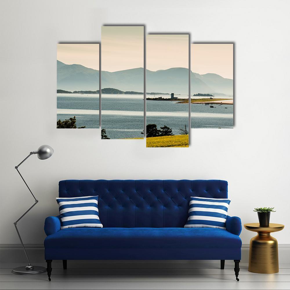 Norway Landscape At Summer Canvas Wall Art-4 Pop-Gallery Wrap-50" x 32"-Tiaracle