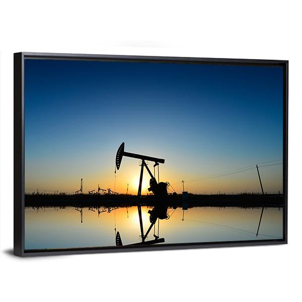 The Oil Pump Canvas Wall Art-3 Horizontal-Gallery Wrap-25" x 16"-Tiaracle