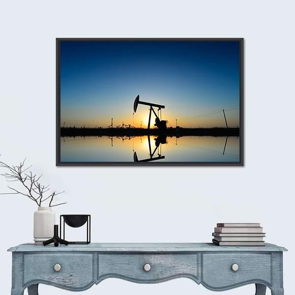 The Oil Pump Canvas Wall Art-3 Horizontal-Gallery Wrap-25" x 16"-Tiaracle