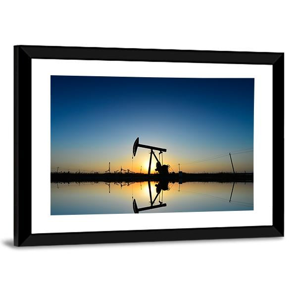 The Oil Pump Canvas Wall Art-3 Horizontal-Gallery Wrap-25" x 16"-Tiaracle