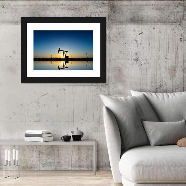 The Oil Pump Canvas Wall Art-3 Horizontal-Gallery Wrap-25" x 16"-Tiaracle
