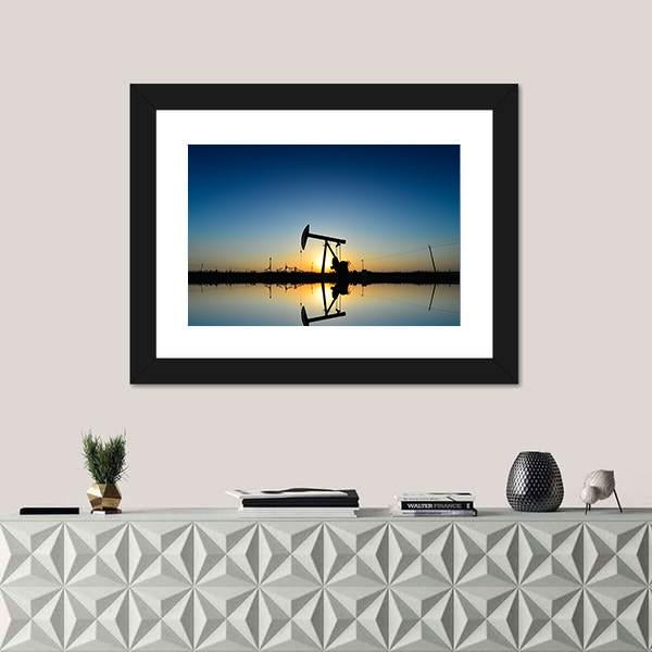 The Oil Pump Panoramic Canvas Wall Art-1 Piece-36" x 12"-Tiaracle