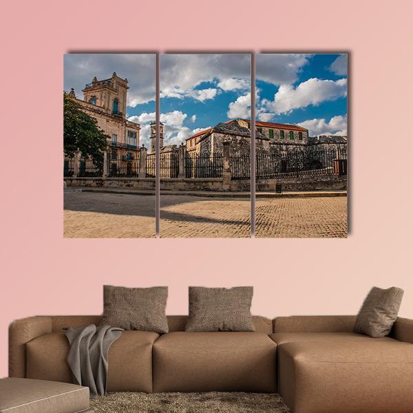 Old Fortress Castle Havana Canvas Wall Art-3 Horizontal-Gallery Wrap-25" x 16"-Tiaracle