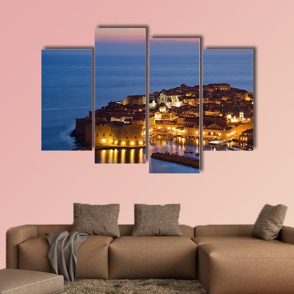 The Old Town Of Dubrovnik Canvas Wall Art-4 Pop-Gallery Wrap-50" x 32"-Tiaracle