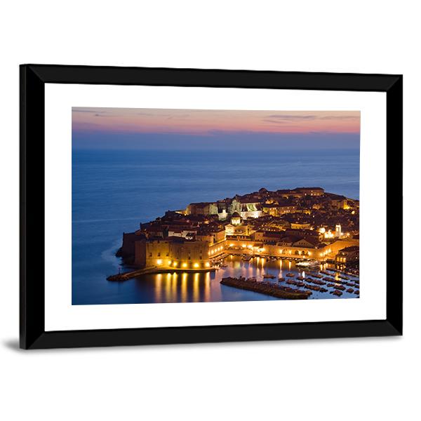 The Old Town Of Dubrovnik Canvas Wall Art-3 Horizontal-Gallery Wrap-25" x 16"-Tiaracle