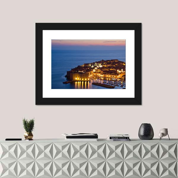 The Old Town Of Dubrovnik Canvas Wall Art-3 Horizontal-Gallery Wrap-25" x 16"-Tiaracle