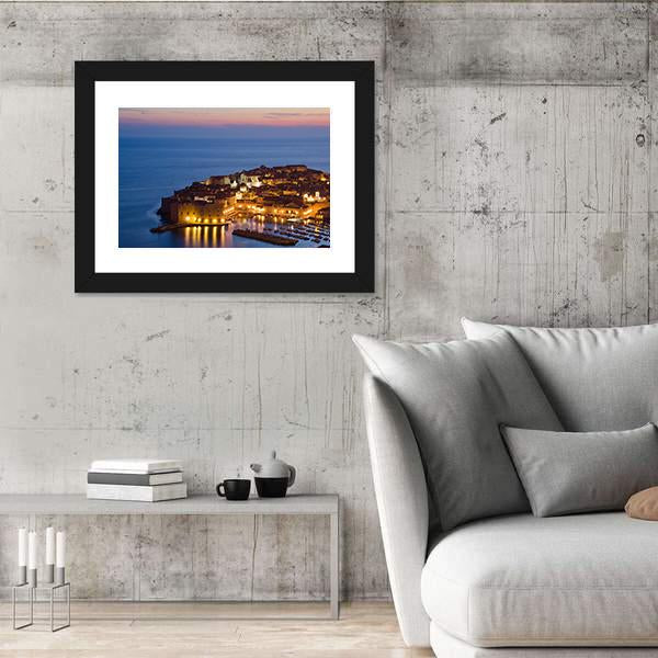 The Old Town Of Dubrovnik Canvas Wall Art-3 Horizontal-Gallery Wrap-25" x 16"-Tiaracle
