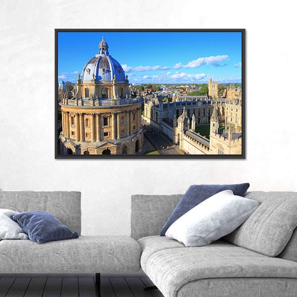 The Oxford University City Canvas Wall Art-1 Piece-Floating Frame-24" x 16"-Tiaracle