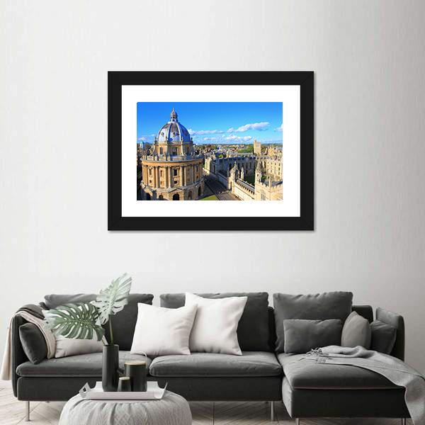 The Oxford University City Canvas Wall Art-1 Piece-Framed Print-20" x 16"-Tiaracle