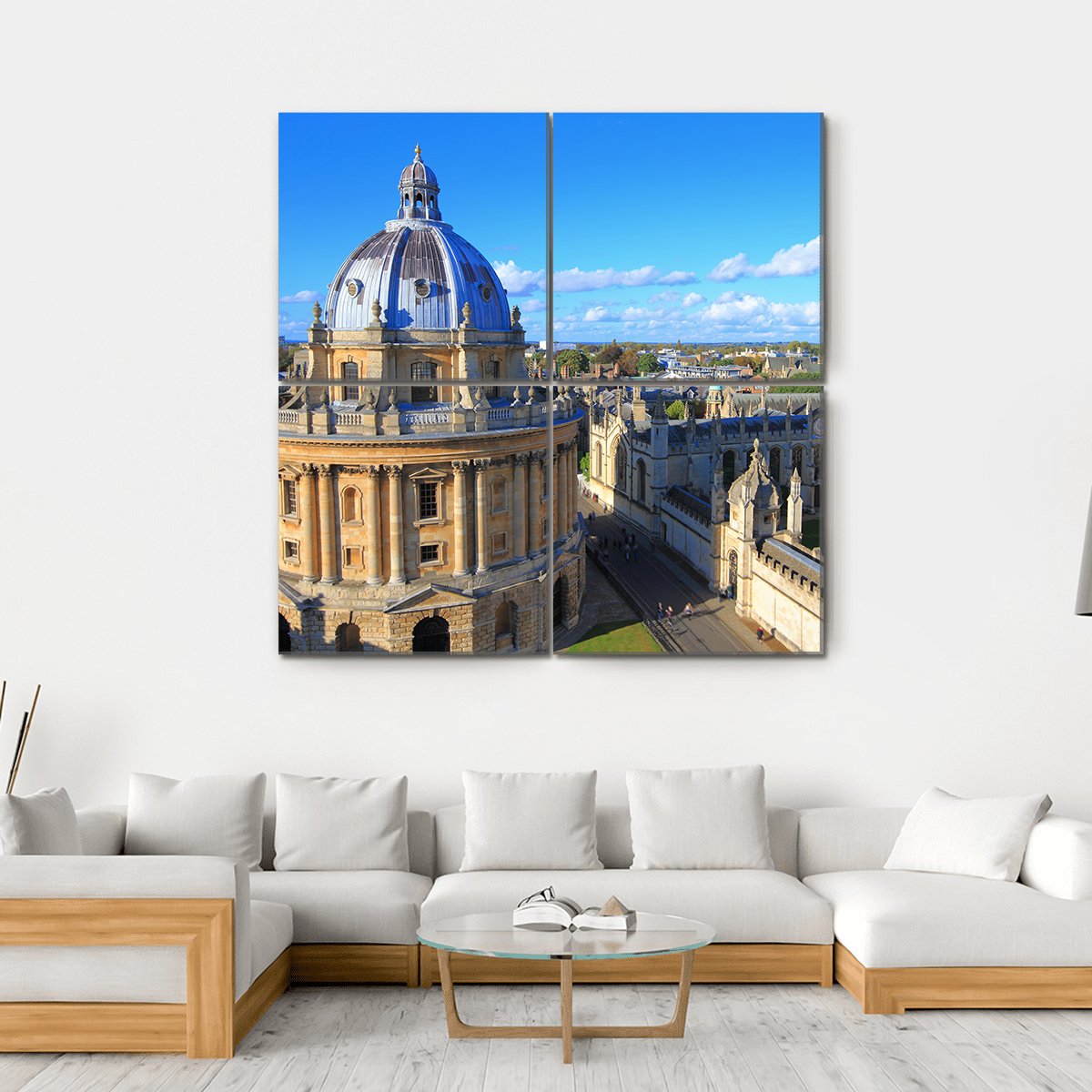 The Oxford University City Canvas Wall Art-4 Square-Gallery Wrap-17" x 17"-Tiaracle