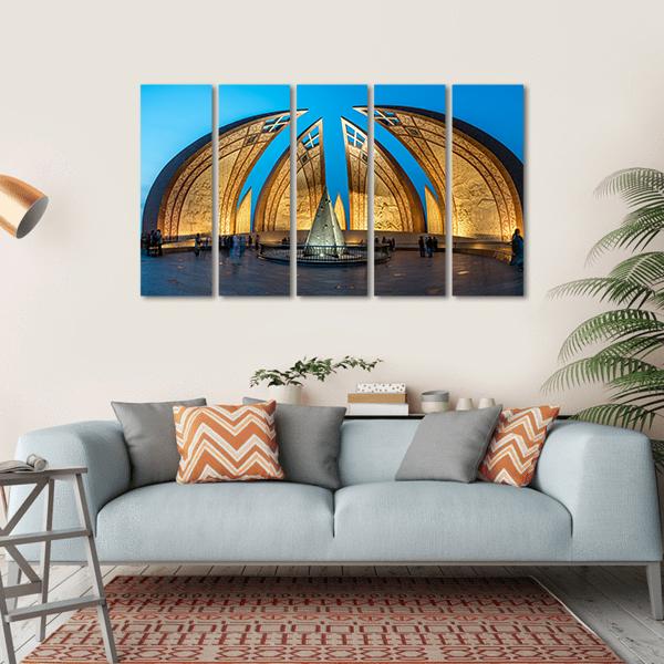 The Pakistan Monument Canvas Wall Art-5 Horizontal-Gallery Wrap-22" x 12"-Tiaracle