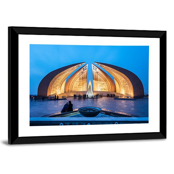 The Pakistan Monument In Islamabad Canvas Wall Art-3 Horizontal-Gallery Wrap-25" x 16"-Tiaracle