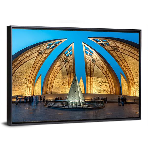 The Pakistan Monument Panoramic Canvas Wall Art-1 Piece-36" x 12"-Tiaracle