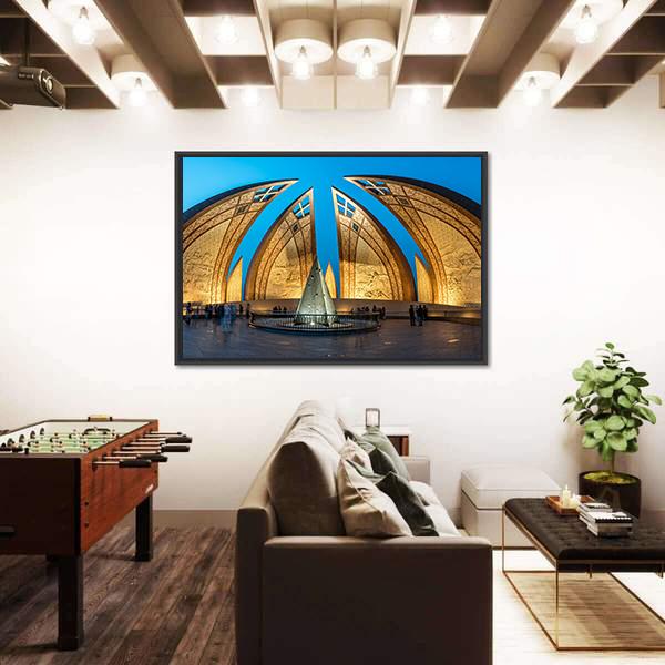 The Pakistan Monument Panoramic Canvas Wall Art-1 Piece-36" x 12"-Tiaracle