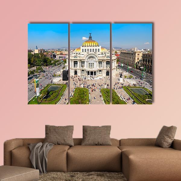 Palacio De Bellas Artes Canvas Wall Art-3 Horizontal-Gallery Wrap-25" x 16"-Tiaracle