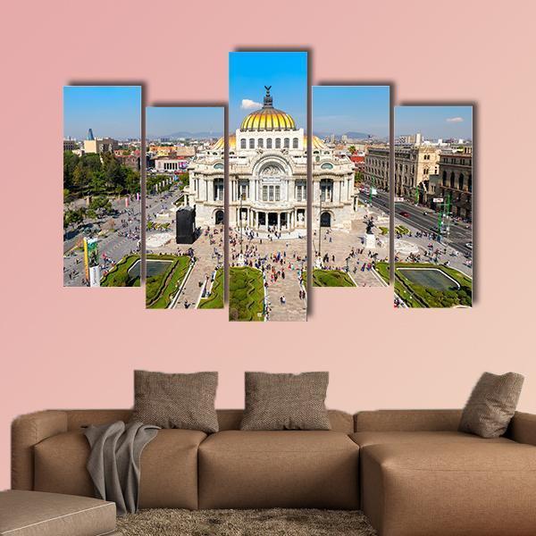 Palacio De Bellas Artes Canvas Wall Art-5 Pop-Gallery Wrap-47" x 32"-Tiaracle