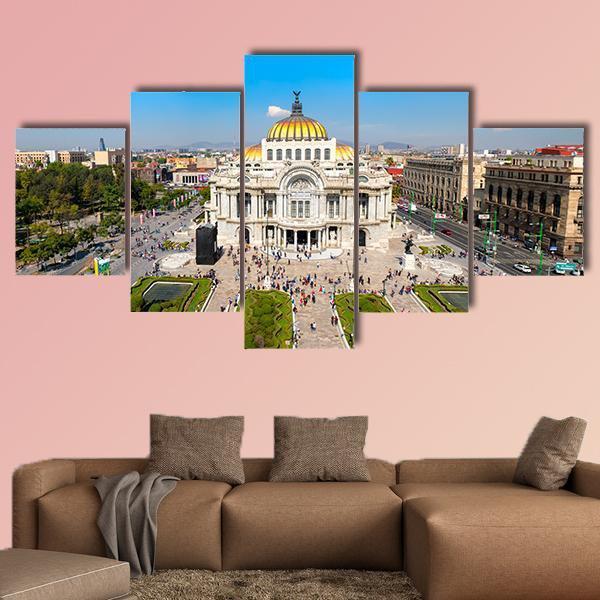 Palacio De Bellas Artes Canvas Wall Art-5 Star-Gallery Wrap-62" x 32"-Tiaracle