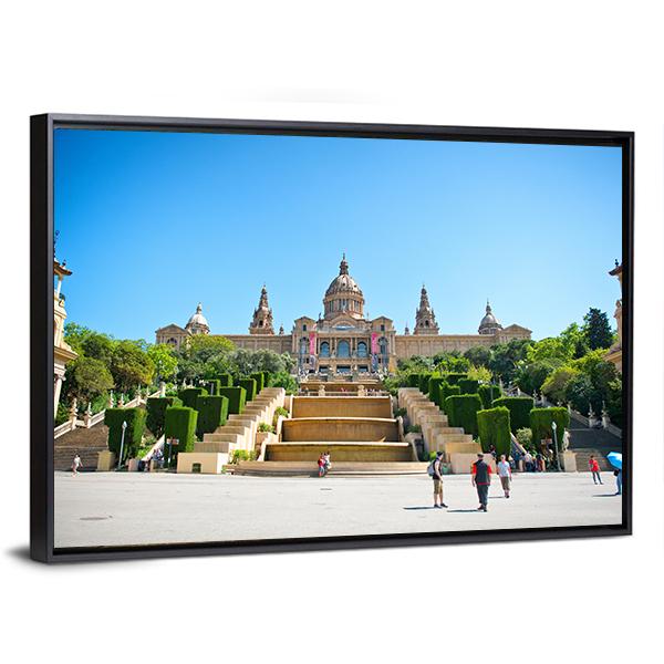 The Palau Nacional Panoramic Canvas Wall Art-1 Piece-36" x 12"-Tiaracle