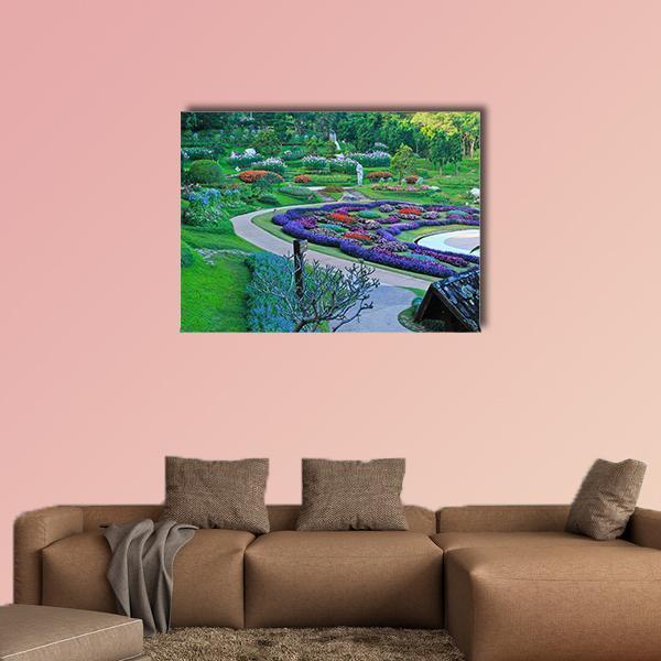 Park In North Of Thailand Canvas Wall Art-3 Horizontal-Gallery Wrap-37" x 24"-Tiaracle