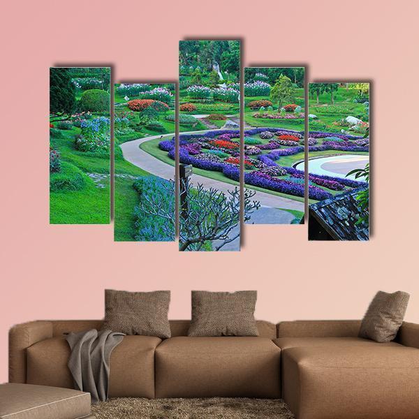 Park In North Of Thailand Canvas Wall Art-5 Pop-Gallery Wrap-47" x 32"-Tiaracle