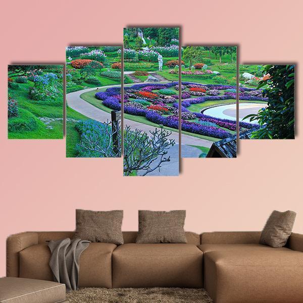 Park In North Of Thailand Canvas Wall Art-5 Star-Gallery Wrap-62" x 32"-Tiaracle