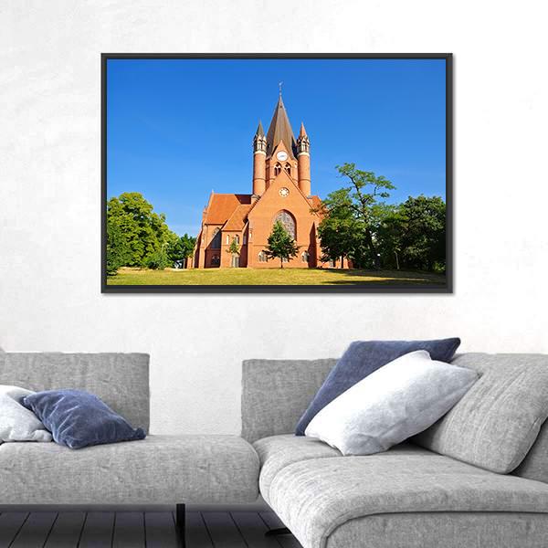 The Paulus Church Germany Canvas Wall Art-1 Piece-Floating Frame-24&quot; x 16&quot;-Tiaracle