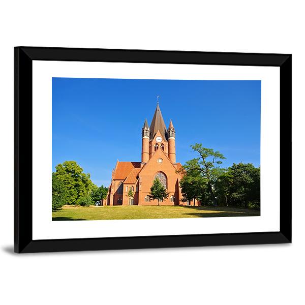 The Paulus Church Germany Vertical Canvas Wall Art-3 Vertical-Gallery Wrap-12" x 25"-Tiaracle