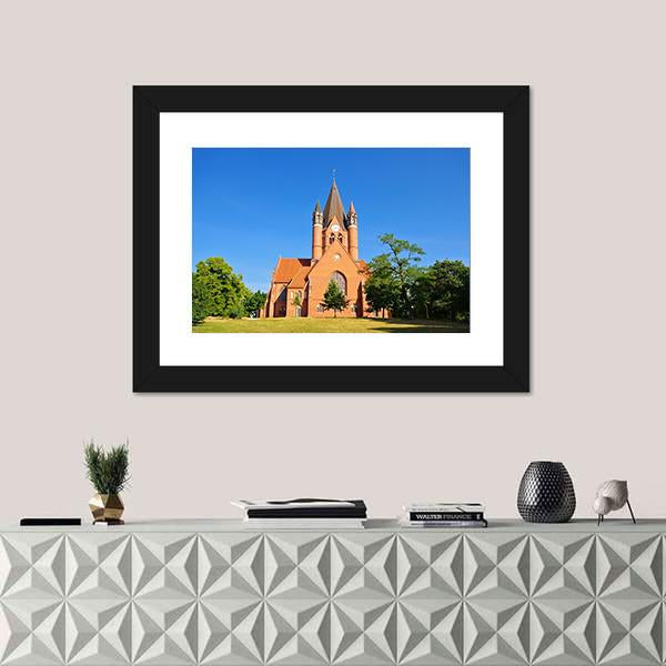 The Paulus Church Germany Vertical Canvas Wall Art-3 Vertical-Gallery Wrap-12" x 25"-Tiaracle