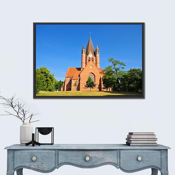 The Paulus Church Germany Vertical Canvas Wall Art-3 Vertical-Gallery Wrap-12" x 25"-Tiaracle