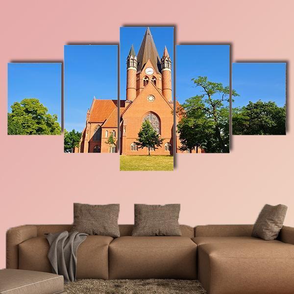 The Paulus Church Germany Canvas Wall Art-5 Star-Gallery Wrap-62" x 32"-Tiaracle