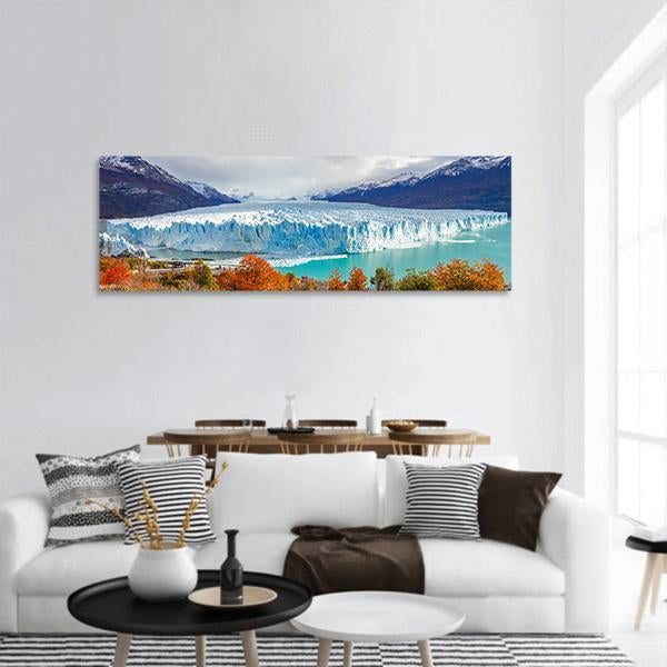 The Perito Moreno Glacier Panoramic Canvas Wall Art-3 Piece-25" x 08"-Tiaracle