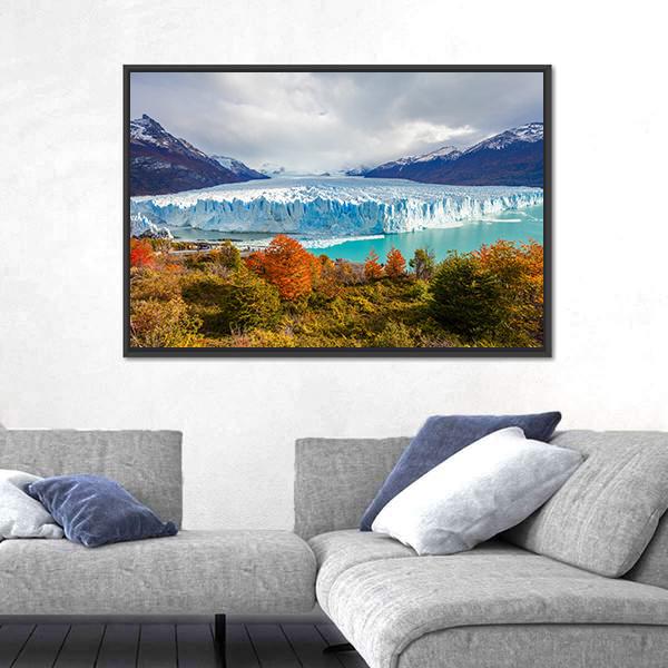 The Perito Moreno Glacier Panoramic Canvas Wall Art-1 Piece-36" x 12"-Tiaracle