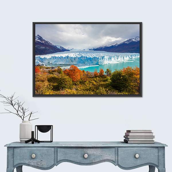 The Perito Moreno Glacier Panoramic Canvas Wall Art-1 Piece-36" x 12"-Tiaracle