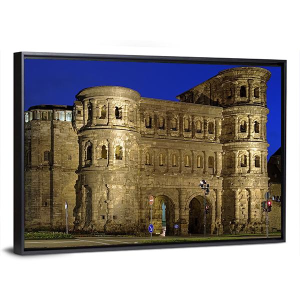 The Porta Nigra Canvas Wall Art-3 Horizontal-Gallery Wrap-25" x 16"-Tiaracle