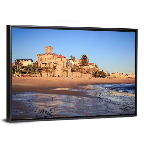 The Praia Do Tamariz Beach Canvas Wall Art-3 Horizontal-Gallery Wrap-25" x 16"-Tiaracle