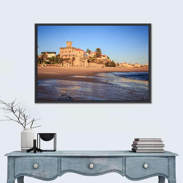 The Praia Do Tamariz Beach Canvas Wall Art-3 Horizontal-Gallery Wrap-25" x 16"-Tiaracle
